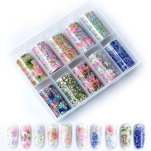 Floral - Transfer Foil Nail Art - F15